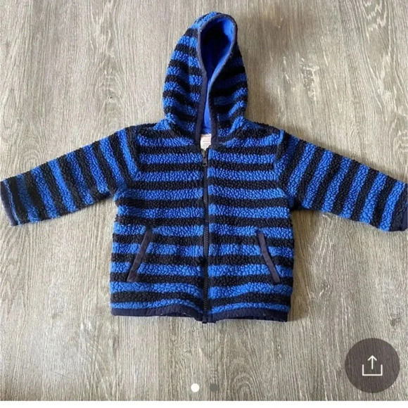 Gymboree Boys Striped Zip-Up Hoodie Jacket 6-12M Multicolor Casual - Picture 1 of 2